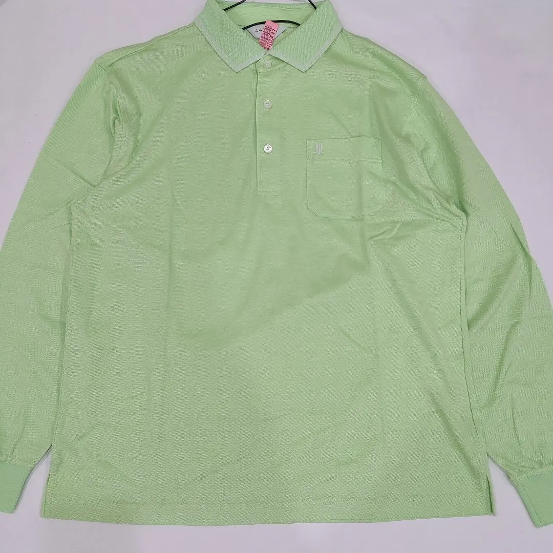 Thumbnail of LANVIN SPORT Men's Long Sleeve Golf Polo, Light Green, Size 40