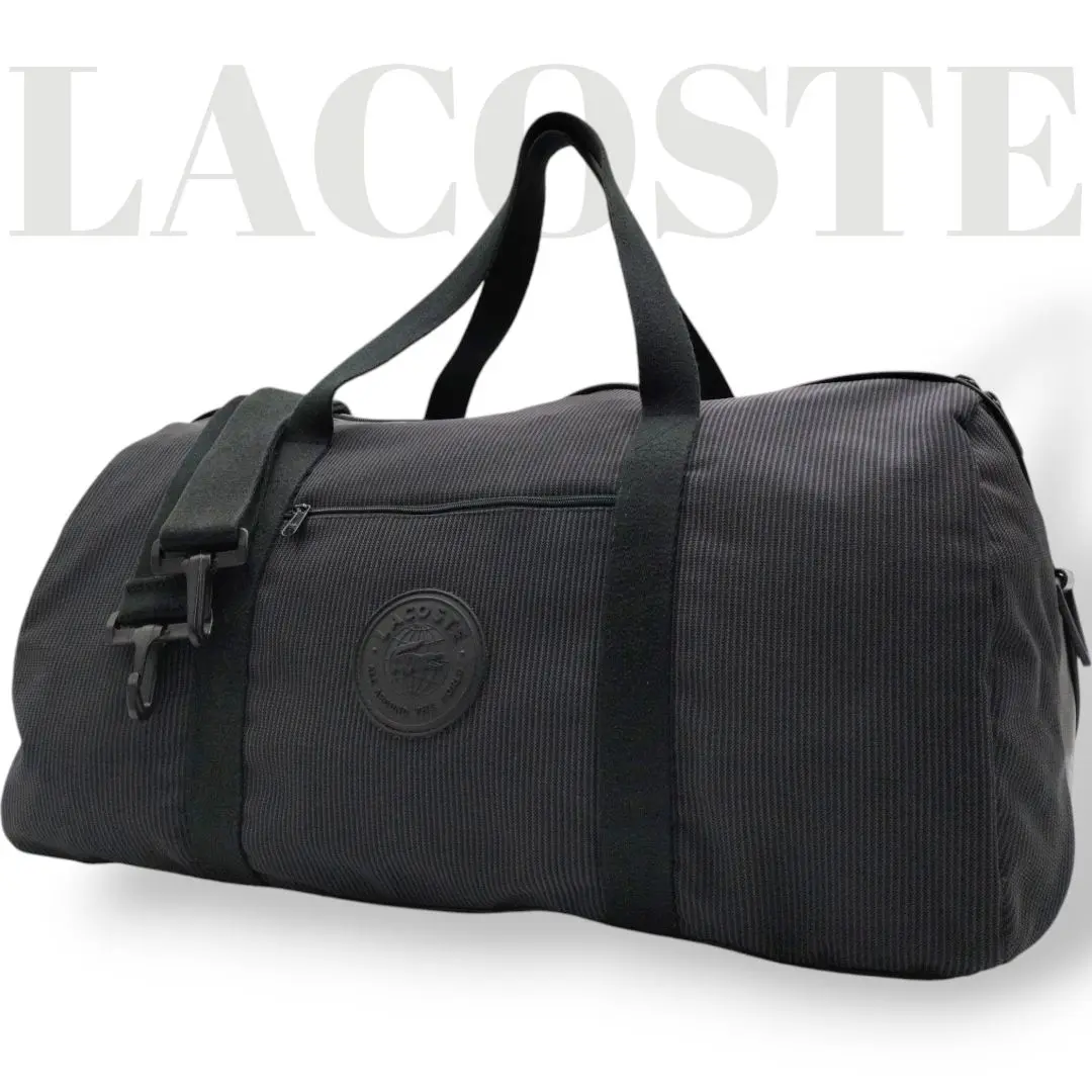 LACOSTE ラコステ ドラムバッグ ボストンバッグ デカロゴ