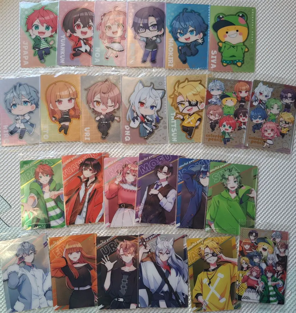 Thumbnail of Colorful Peach Wafer Cards - Complete Set of 25