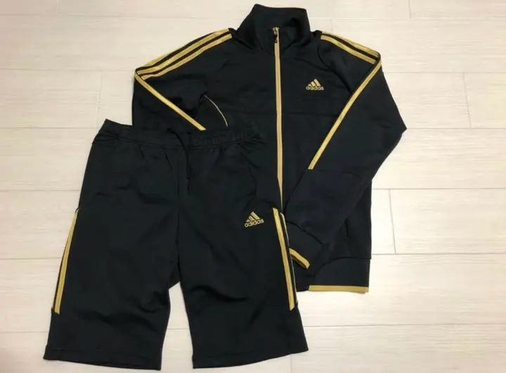＊愛迪達 運動服套裝 上下 adidas 黑金 美品 的縮圖