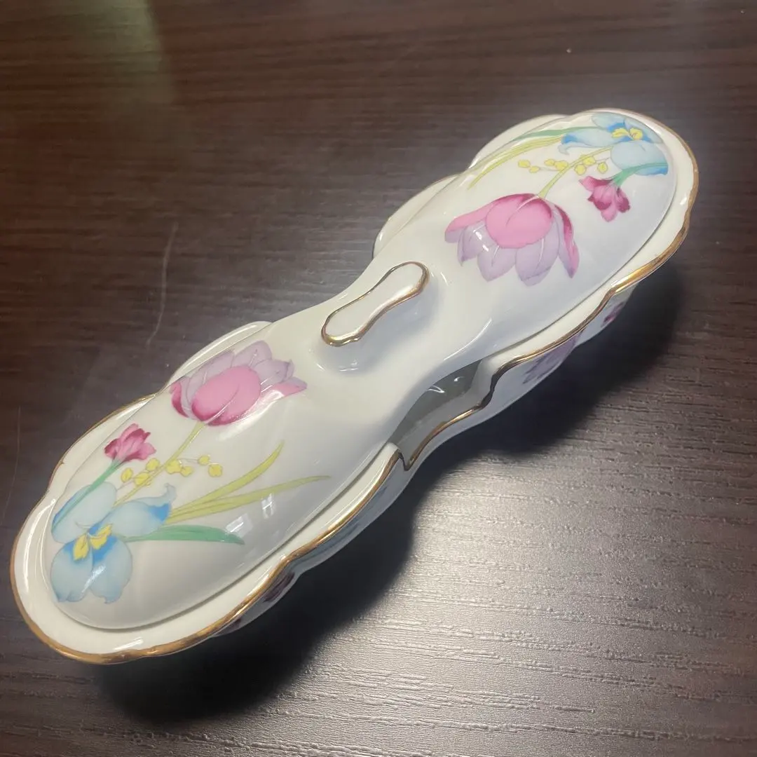 Thumbnail of Floral Ceramic Cutlery Set with Spoon Holder, Includes 2 Floral Spoons