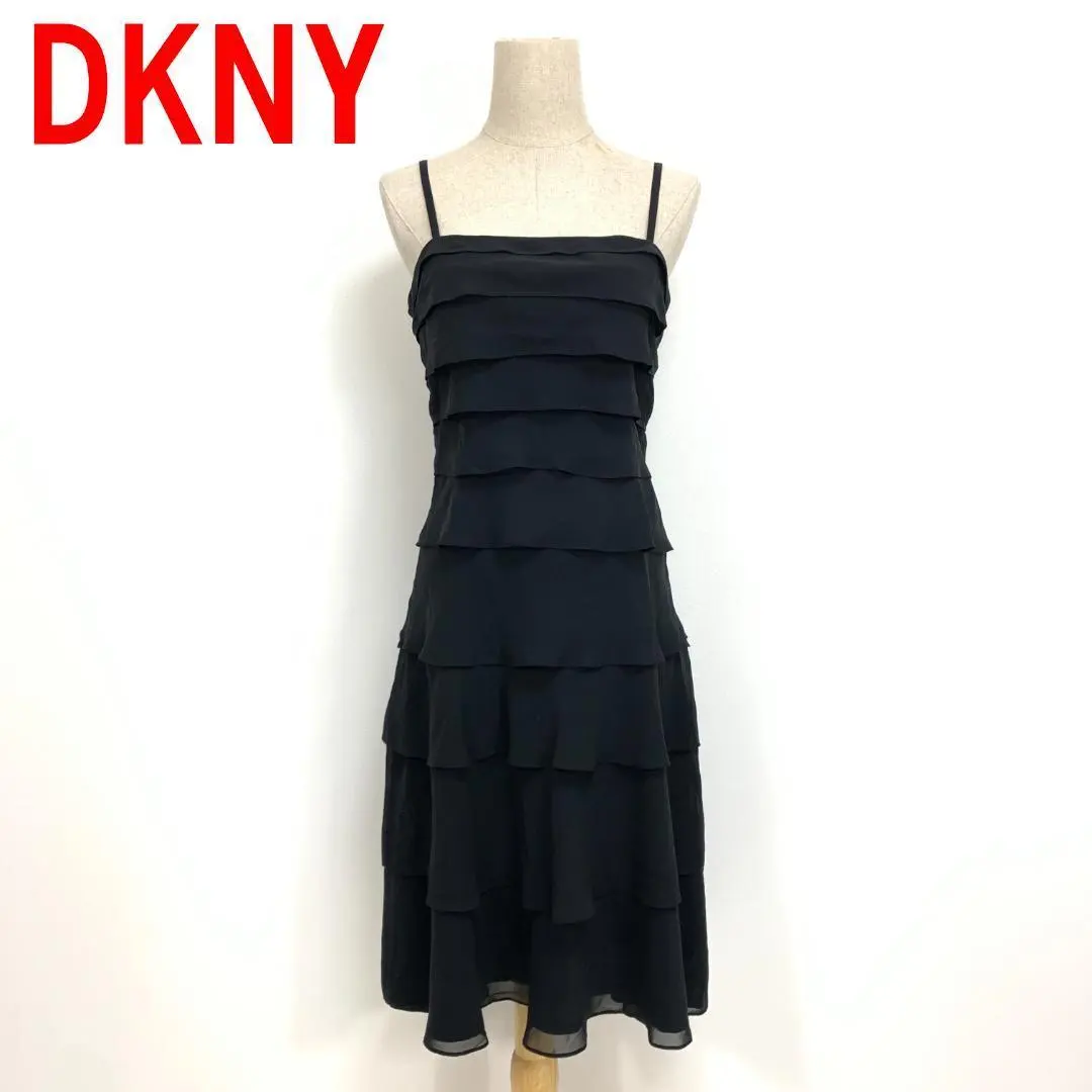 Thumbnail of A5938 DKNY Knee-length Dress Camisole Included Lined Black 4
