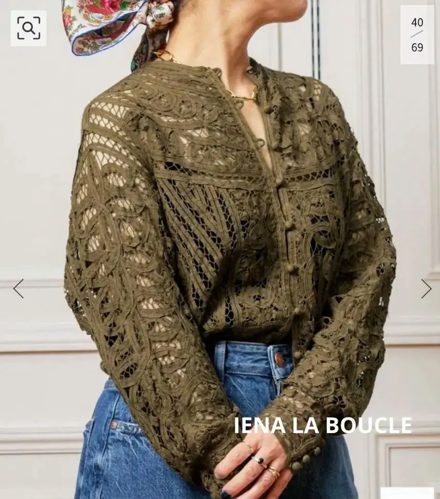 ⭐︎週末SALE⭐︎新品　IENA LA BOUCLE バテンレースブラウス 追加予約》IENA LA BOUCLE バテンレースブラウス（シャツ