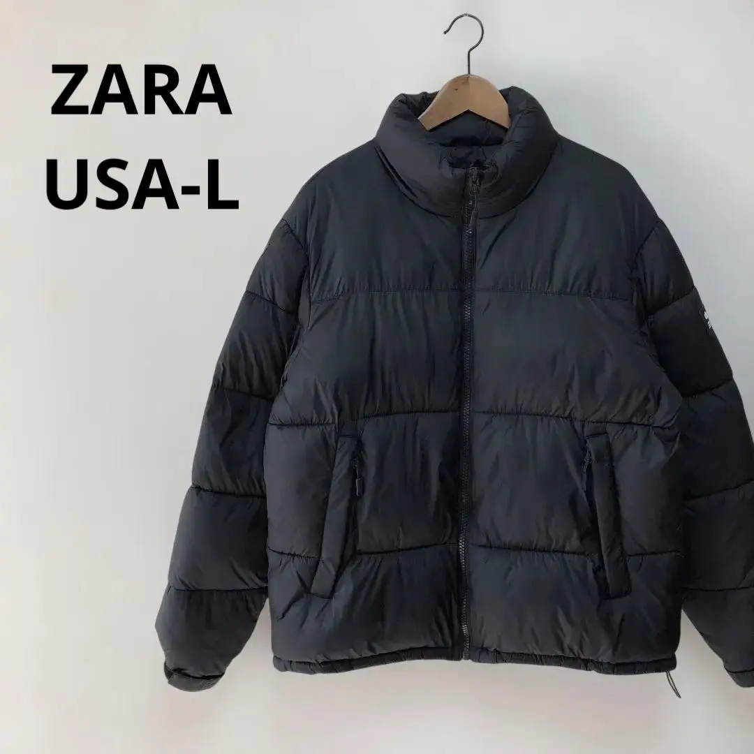 Thumbnail of [ZARA] Zara Black Jacket Stand Collar Full Zipper USA-L
