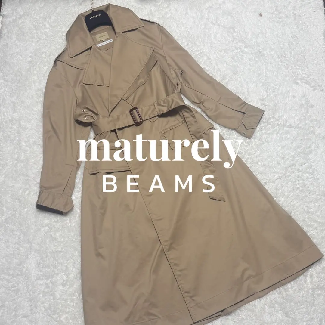 ビームス maturely SOLOTEX トレンチコート ツナギ ベージュ Beams maturely SOLOTEX トレンチコート ツナギ ベージュ