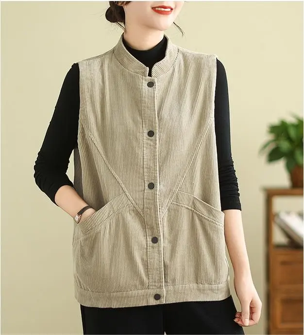 Thumbnail of Corduroy Hook Vest Outerwear Women's, Available in 3 Colors, Casual