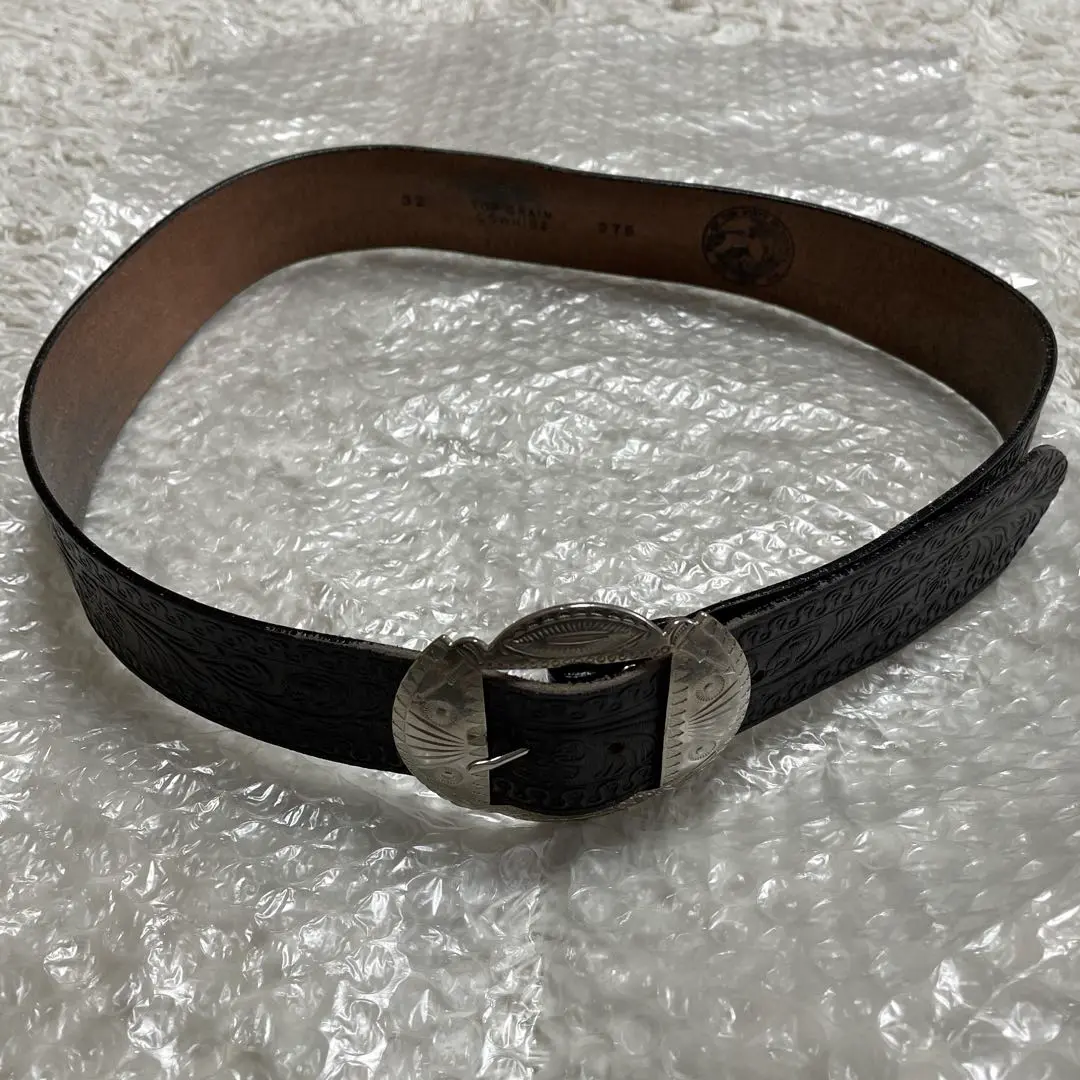 ATLAST ＆ CO(アットラスト) INITIAL BELTレザーベルト ブラウン