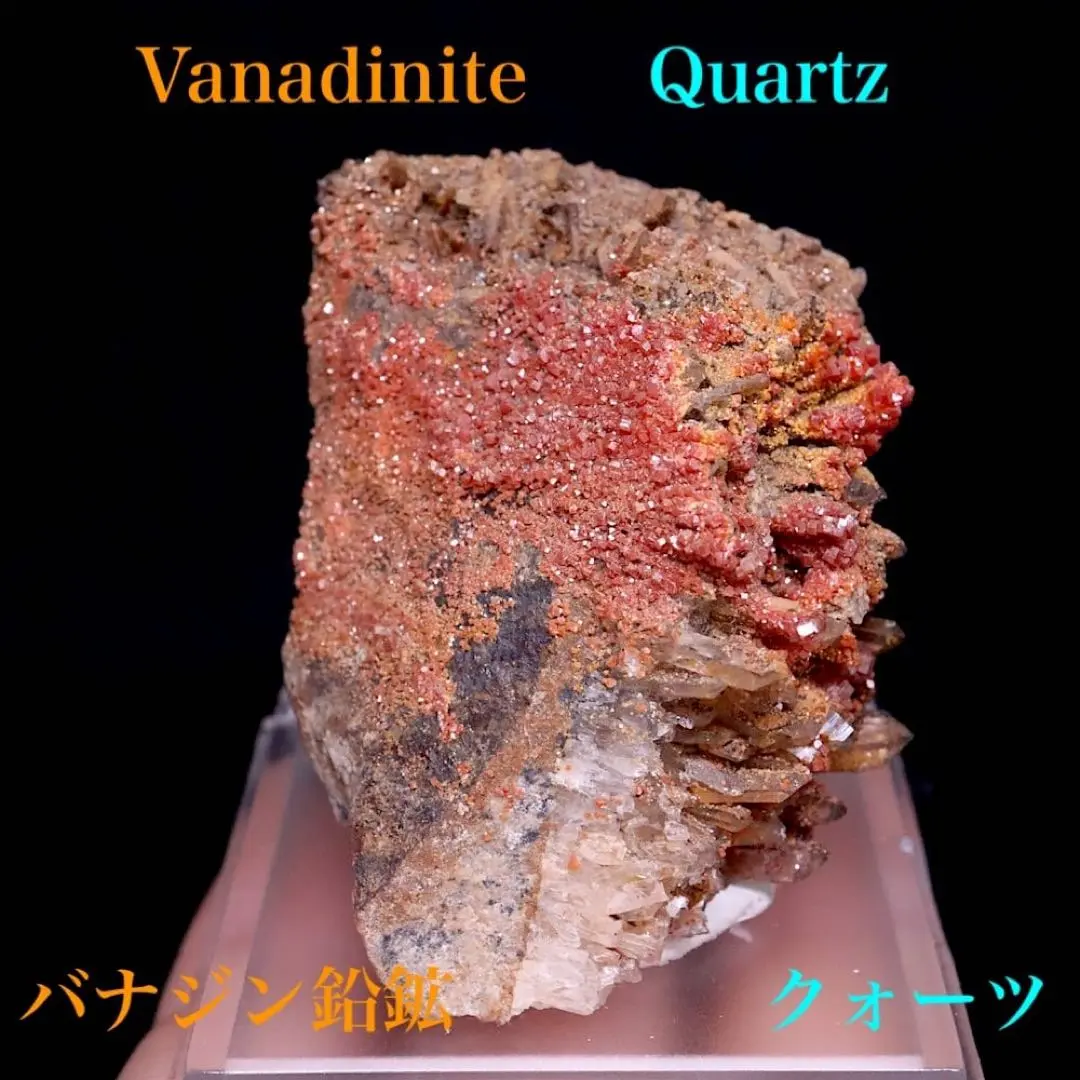 自主採掘！ 褐鉛鉱 バナジン鉛鉱 カルサイト 242,6g VND044 天然石 SALE※ 自主採掘！アリゾナ産 褐鉛鉱 バナジン鉛鉱 カルサイト