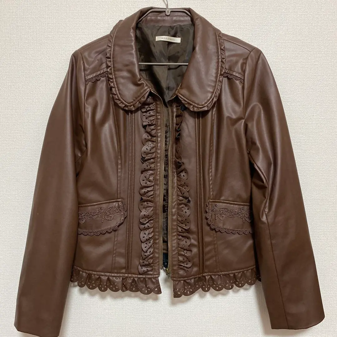 axes femme Kawaiiフリル合皮ライダース【新品未使用】 フリル合皮ライダース | kawaii | axes femme online shop