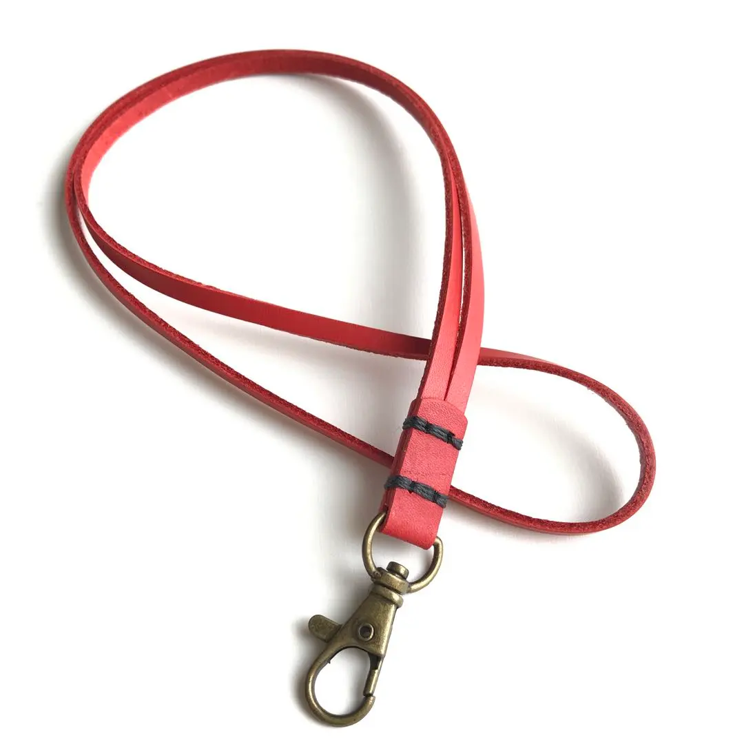 Thumbnail of Leather Neck Strap - Red - Neck Strap - Red - Vegetable Tanned Leather