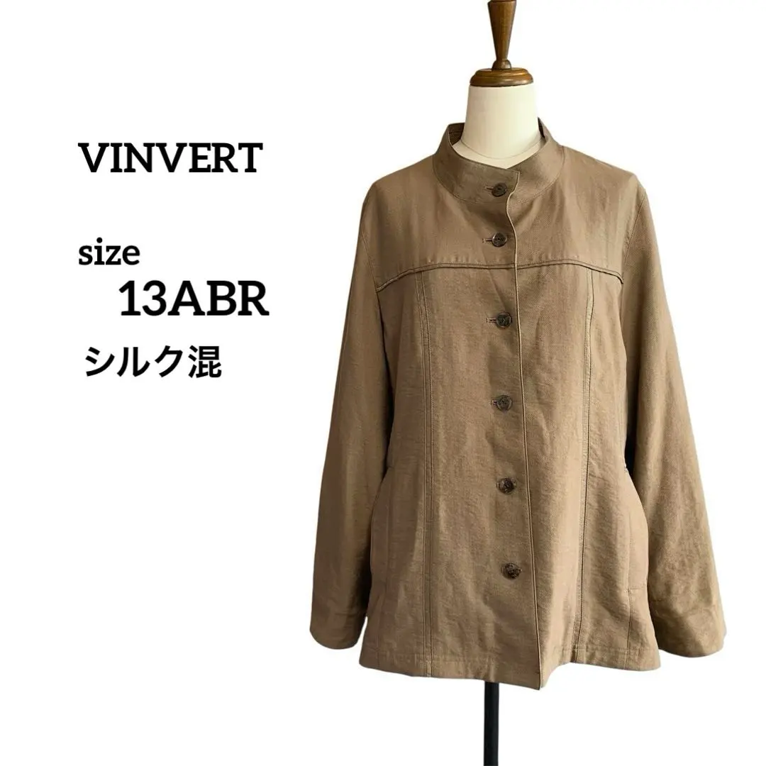 Thumbnail of VINVERT SANYO Silk Blend Jacket Band Collar Lightweight 13ABR