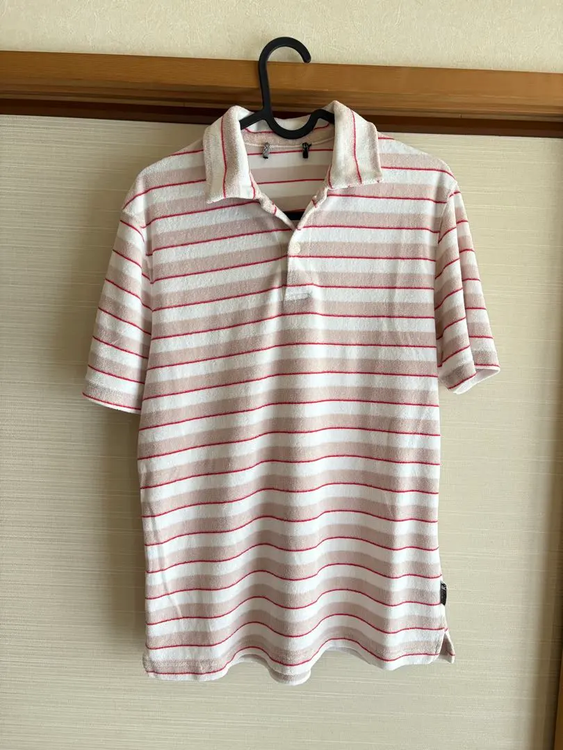 Thumbnail of MK homme polo shirt, white and red stripes