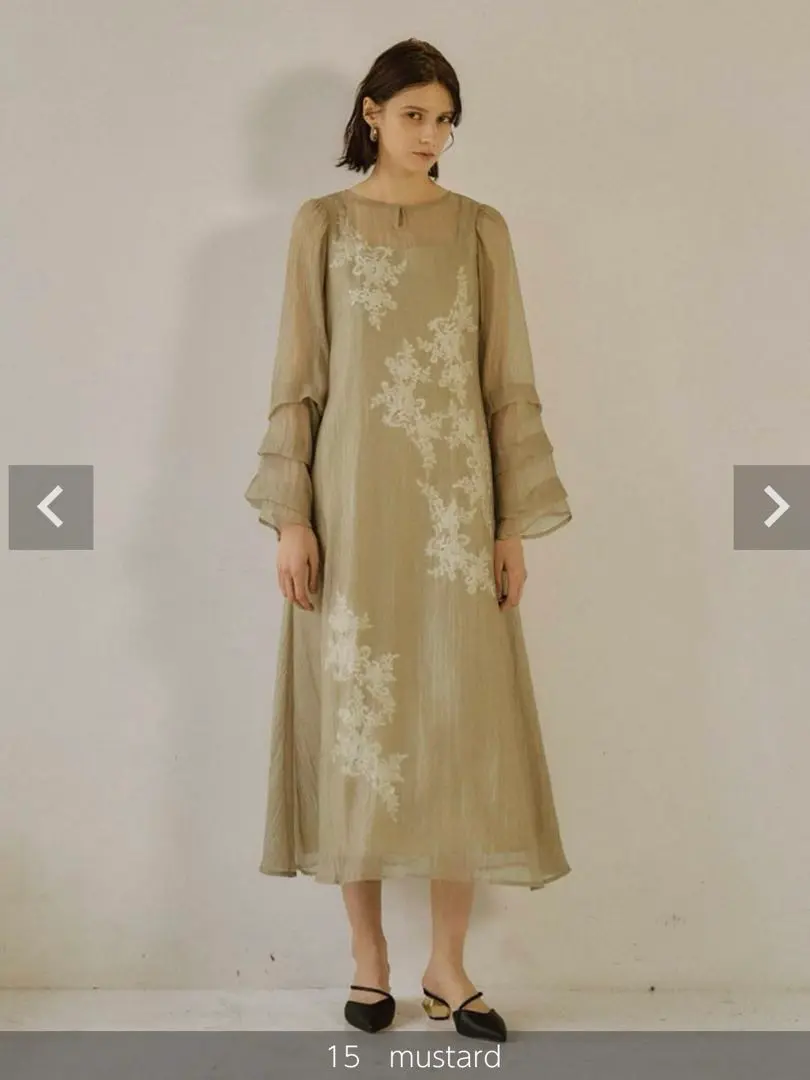 LE’RURE Sheer A-line onepiece リルアー ドレス Sheer A-line onepiece（ドレス）｜LE'RURE（リルアー）の