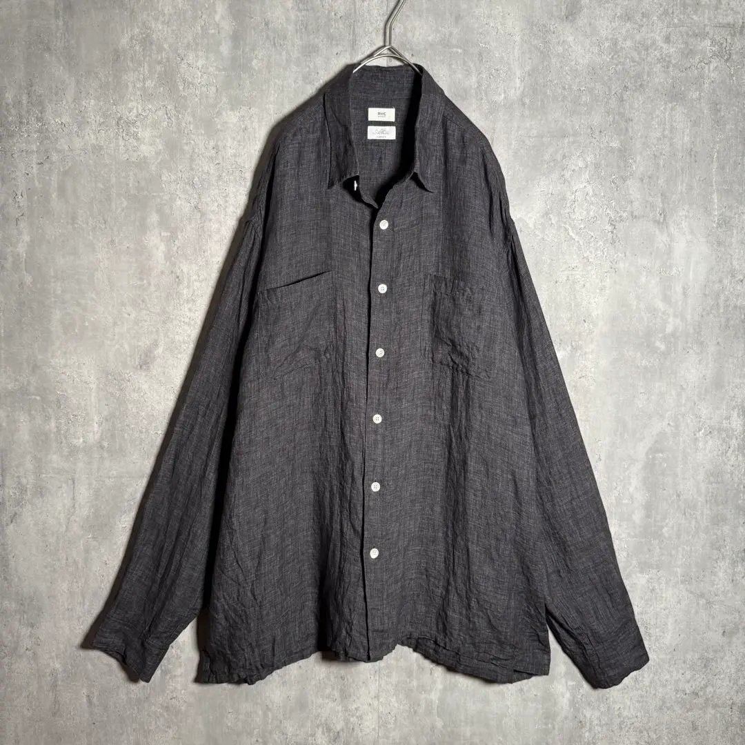 Thumbnail of ⭐️Rare⭐️ Ron Herman × Albini Linen Shirt L Size Black Excellent Condition
