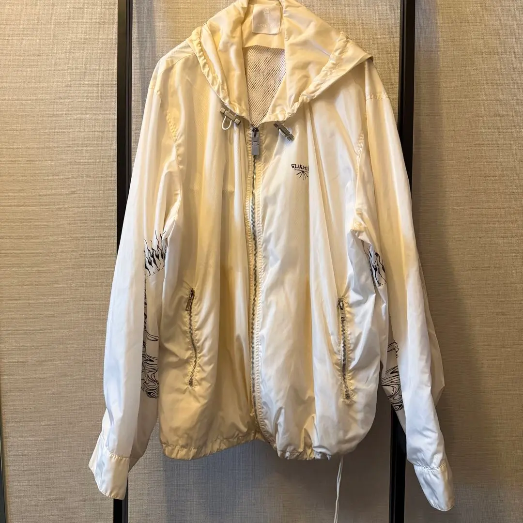 Thumbnail of Givenchy White Nylon Jacket with Hood, Size 52