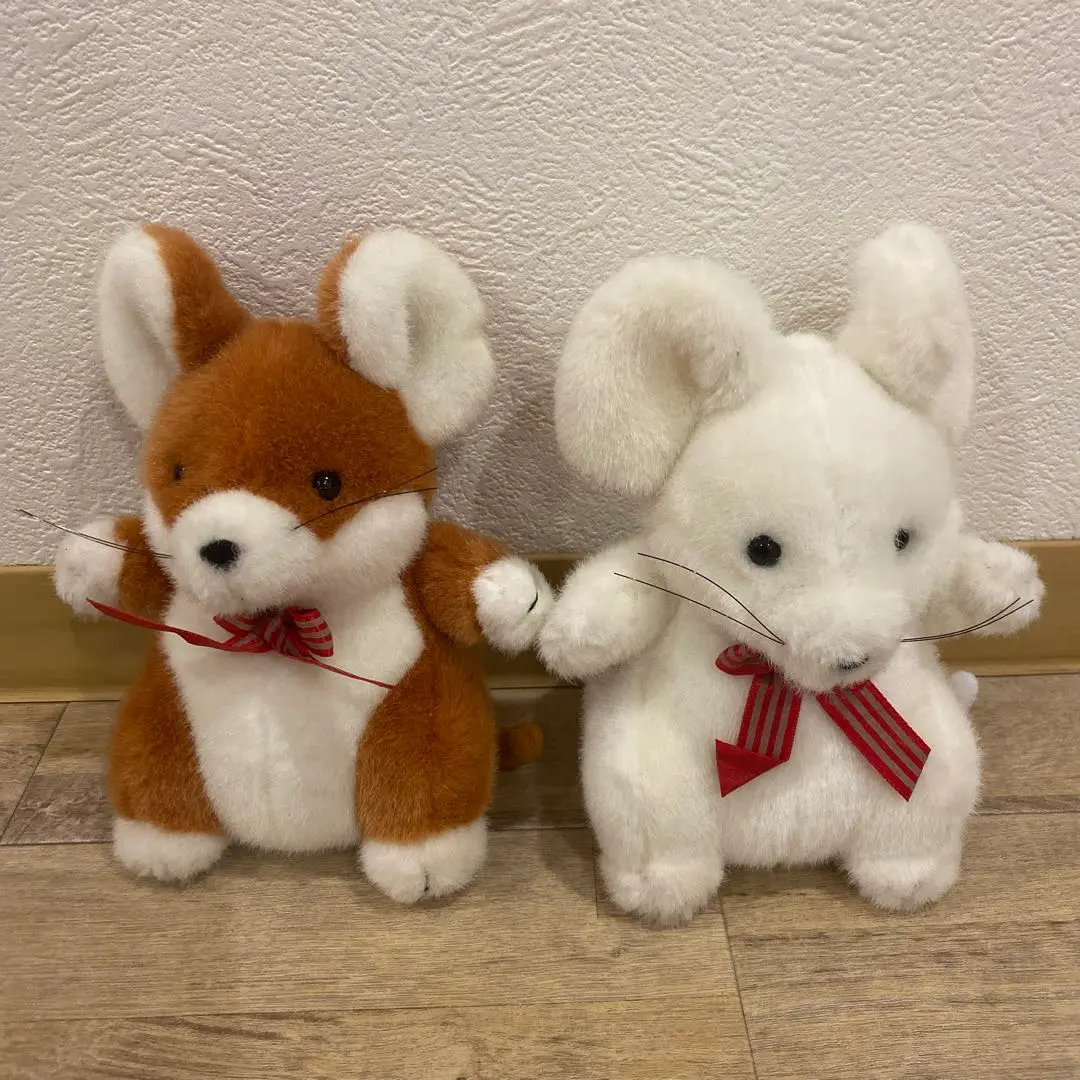 うさまろ様　hirokun house ネズミ　4匹セット　ぬいぐるみ　レア hirokun house ネズミ セット ぬいぐるみ レア レトロ - メルカリ
