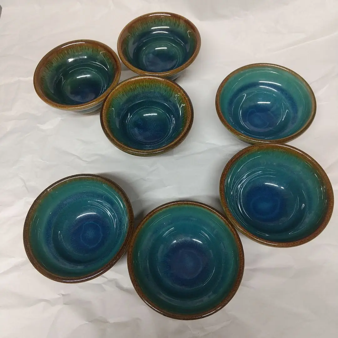小樽窯　陶器皿2枚セット　アイヌ　小樽焼　民藝　北海道　骨董　昭和レトロ　民芸品 011-5-150x150.jpg