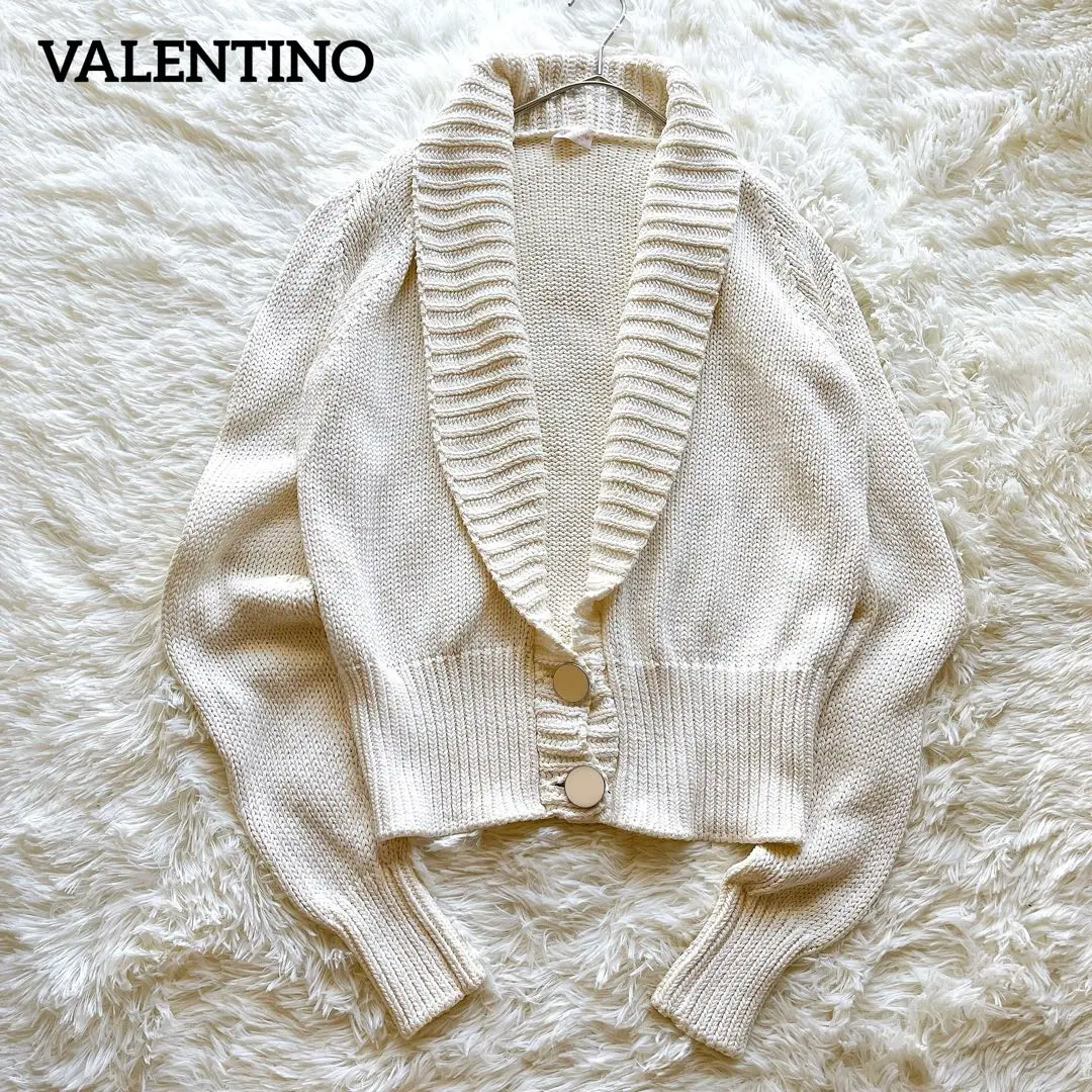 VALENTINO ROMA(バレンチノローマ) カーディガン サイズ38 M レディース美品  アイボリー VALENTINO ROMA(バレンチノローマ) カーディガン サイズ38 M