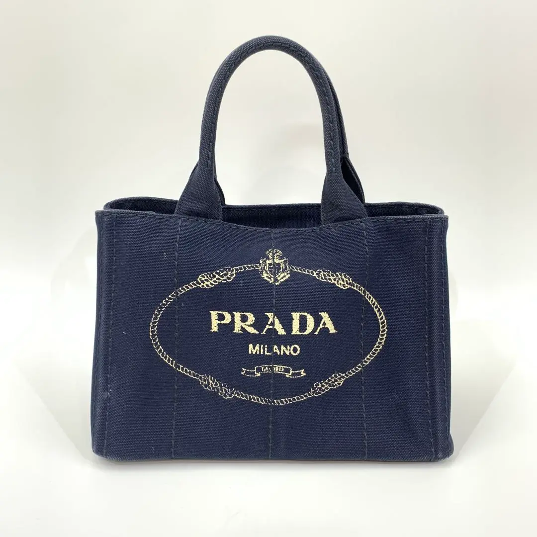 ✨極美品✨PRADA プラダ　カナパミニ キャンバス ロゴプレート ハンドバッグ 楽天市場】PRADA プラダ ロゴプレート カナパ CANAPA ミニ MINI