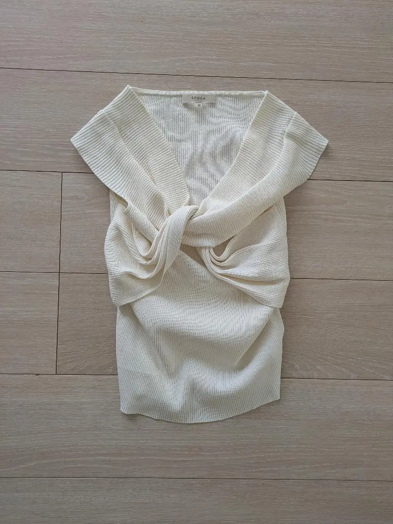 Thumbnail of EPOCA Front Twist Rib Knit Top 40 Off White
