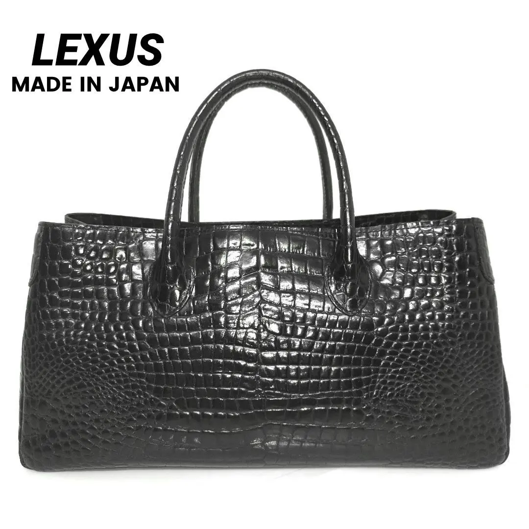 【新品未使用】LEXUS レクサス レザー クロコ型押し トートバッグ A4可 Yahoo!オークション - レクサス トートバッグ ヴィーガンレザー