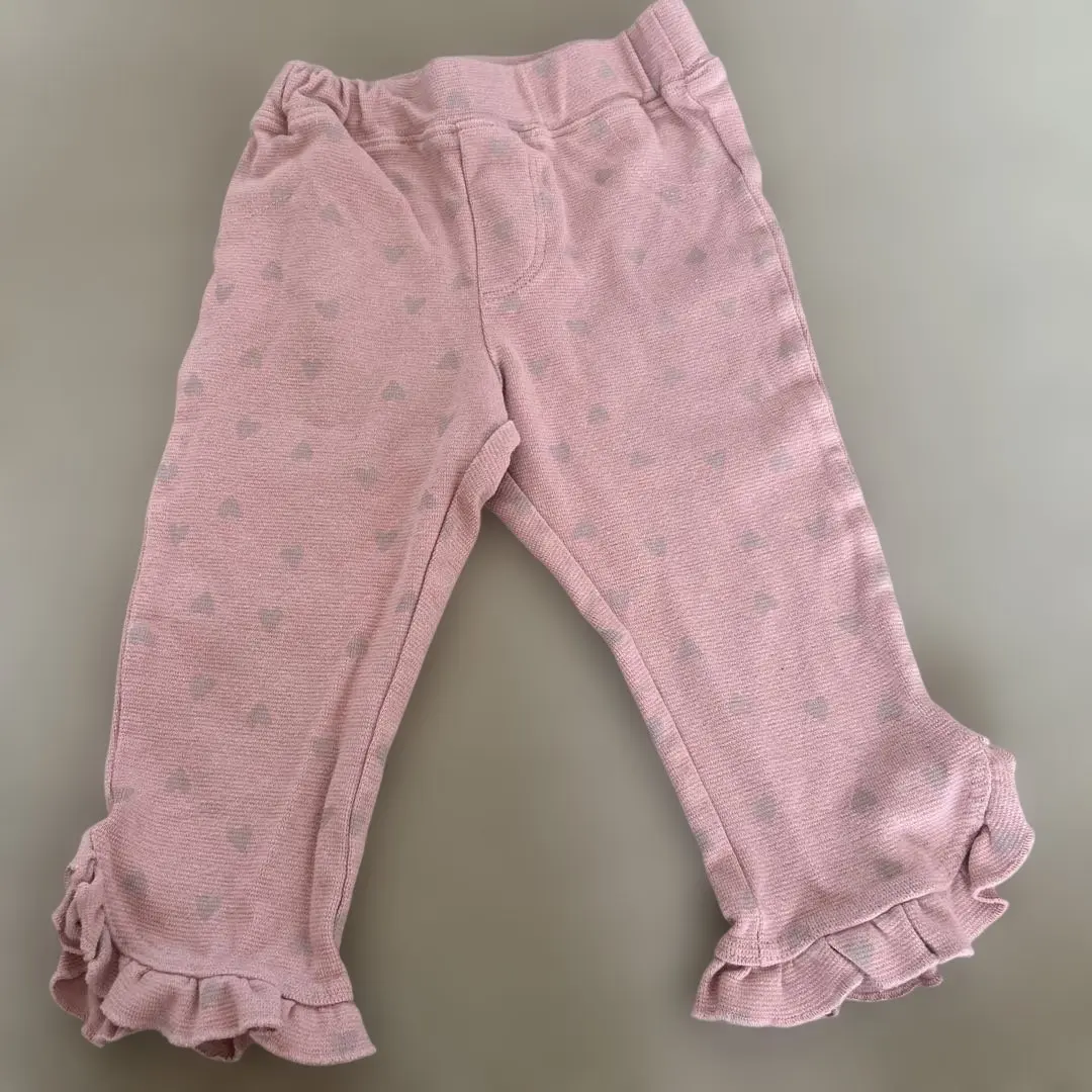 Thumbnail of Heart-patterned pink pants, size 110