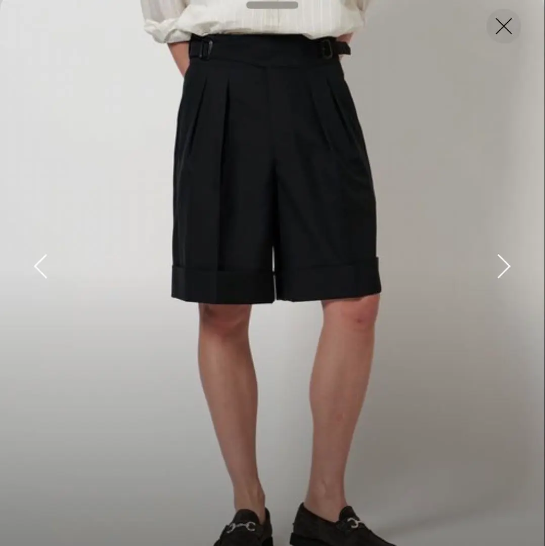ザリラクス　2024AW　グルカショートパンツ　ウール　ショーツ　グレー　36 THE RERACS】THE GURKHA SHORTS・RERACS TUXEDO COLLAR PULLOVER