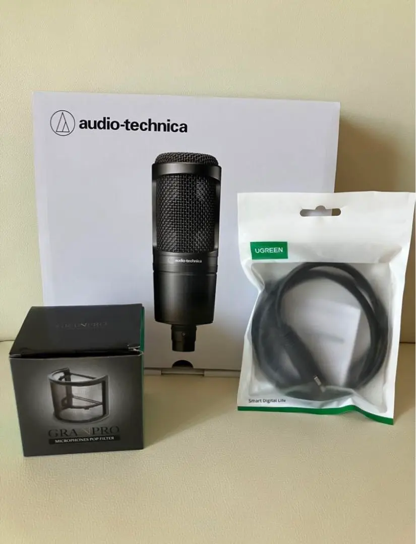 AudioTechnica　AT2020＋AT8703　セット売りのみ audio-technica オーディオテクニカ AT2020 コンデンサーマイク