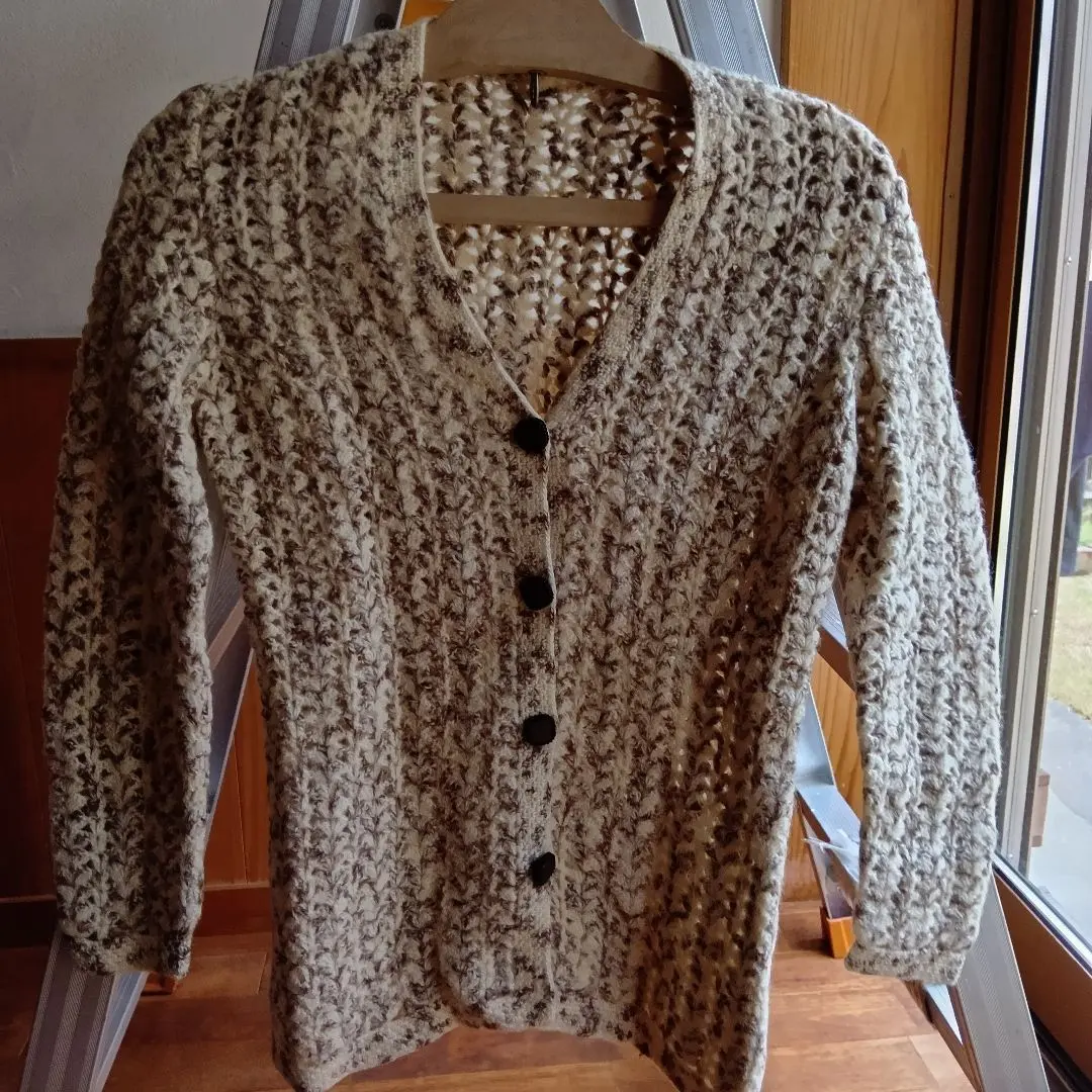 Thumbnail of Braided Design Women's Cardigan Long Sleeve Hand-knitted? Retro Style