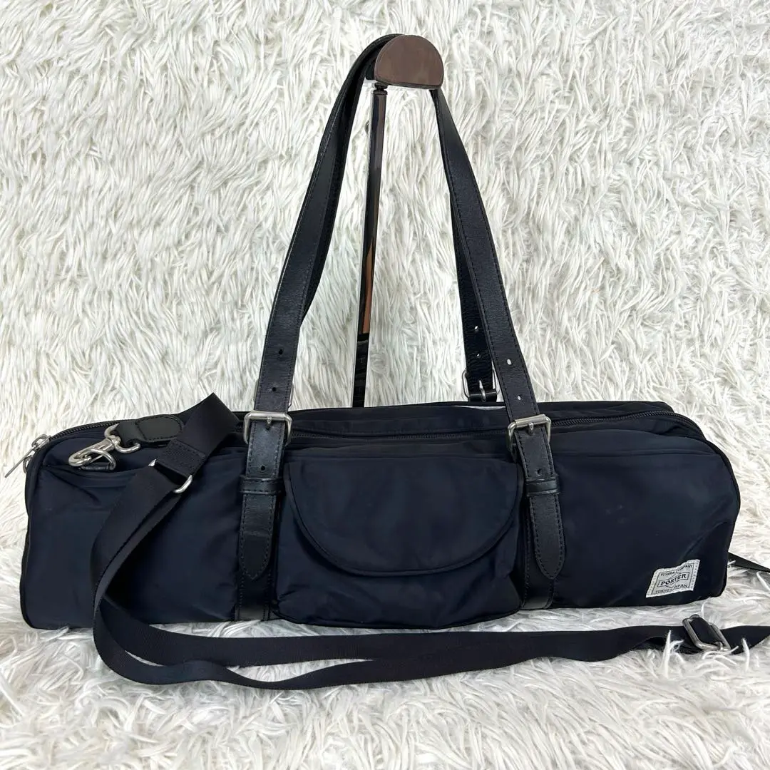 PORTER×プリマ楽器 フルートケース ネイビー 2way ボストンタイプ PORTER×プリマ楽器 フルートケース ネイビー 2way ボストン