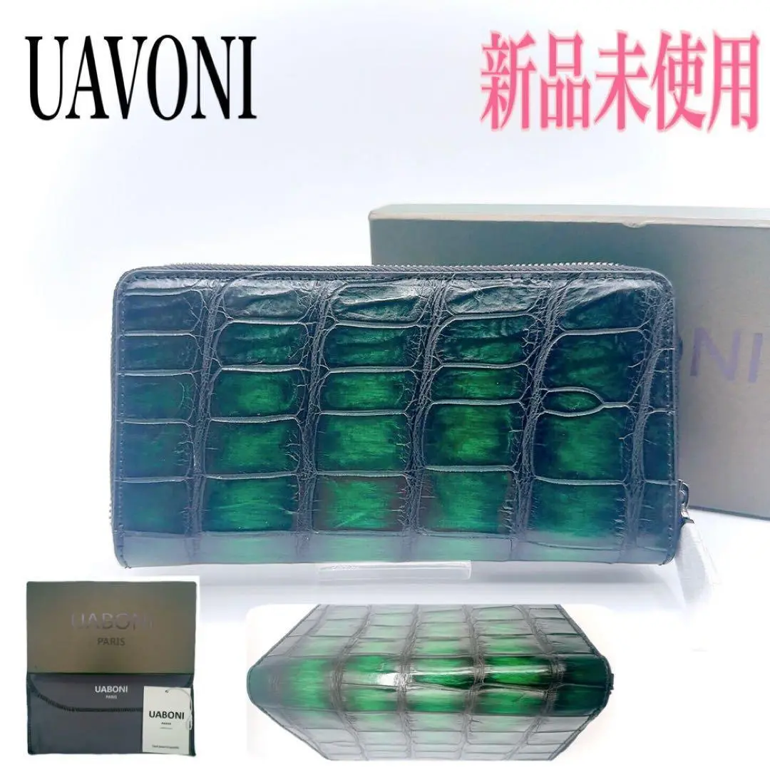 【美品】UABONI グリーンレザー長財布 2025年最新】UABONI 財布の人気アイテム - メルカリ