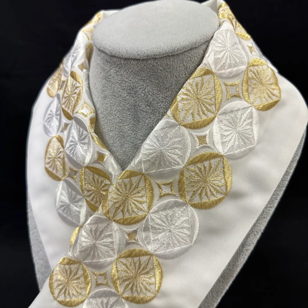 新品 豪華 刺繡 半襟 半衿 結婚式 日本製 絹麗絲 2756 的縮圖