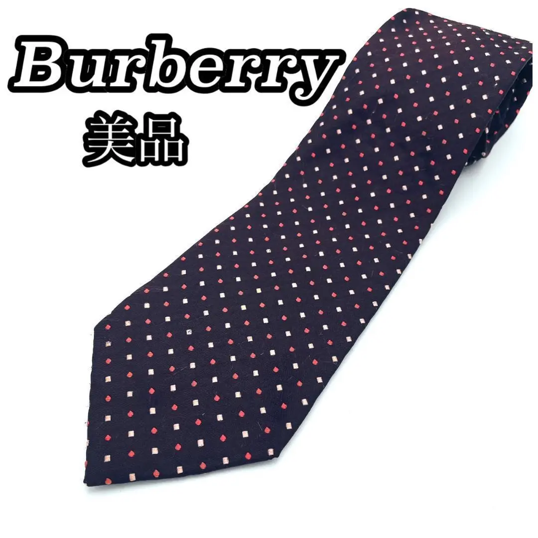 Burberry パープルシルク ネクタイ　馬ロゴ BURBERRY LONDON バーバリーロンドン ネクタイ シルクネクタイ