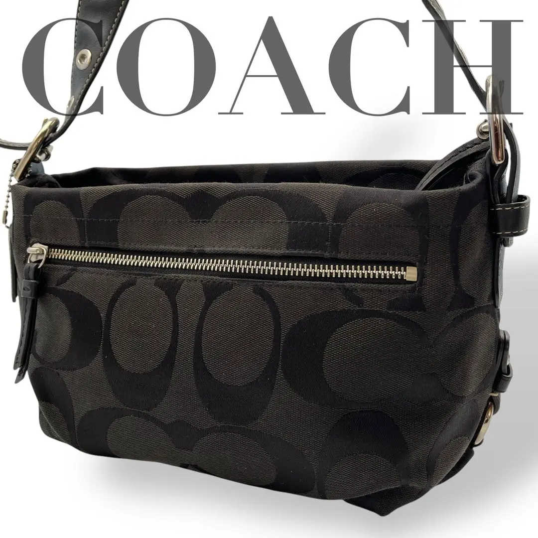 COACH コーチ 斜め掛けショルダーバッグ ブラック キャンバス F15068 s-l400.jpg
