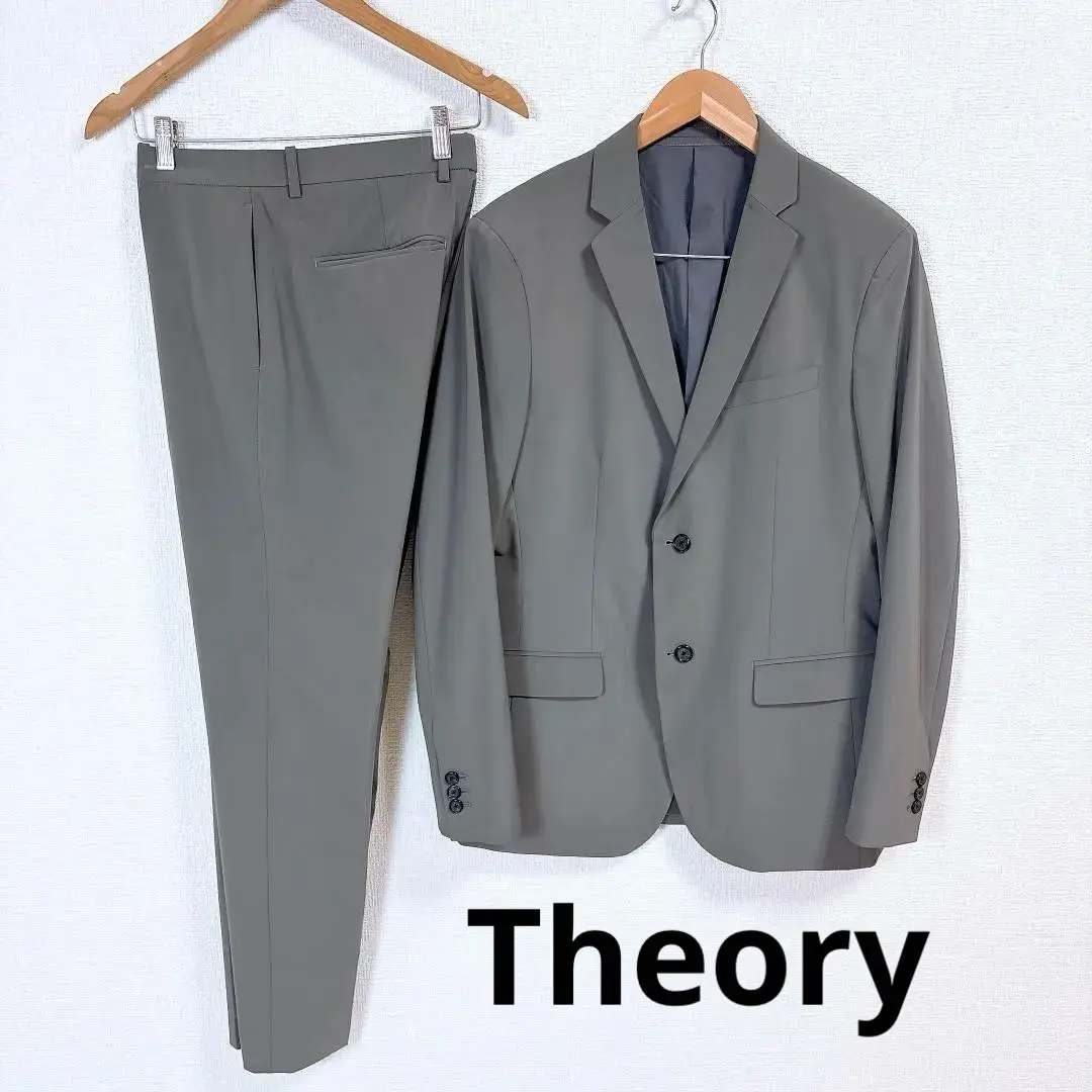 極美品⭐️theory、スーツ上下、グレー色、春夏向き、少し大きめのサイズ0 2025年最新】theory カラー:グレイ系 ビジネススーツの人気
