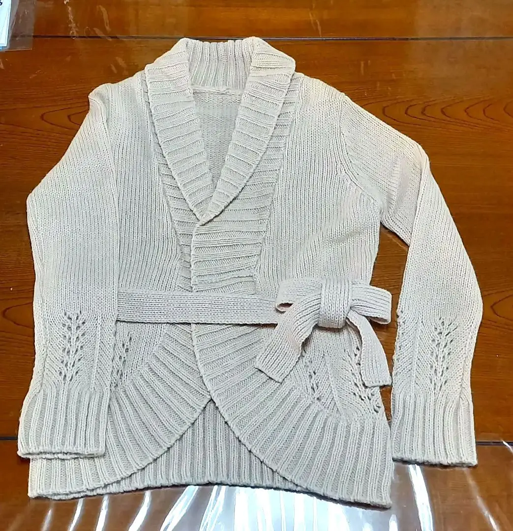 針織外套 M 附腰帶 的縮圖