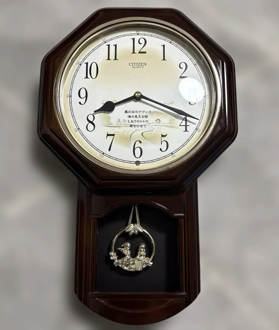 新品未使用　宮崎駿 となりのトトロ バス停 看板時計 壁掛け時計 レトロ 新品 となりのトトロバス停看板時計 ジブリ 宮崎駿 ジブリ美術館