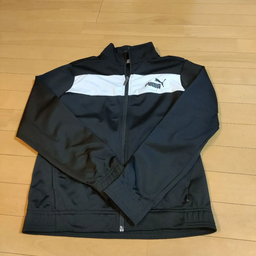 Thumbnail of PUMA Zip-up Jacket, Size 160, Black/White