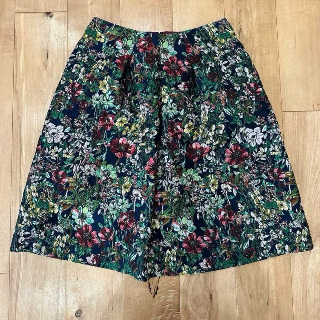 Thumbnail of Deicy Colorful Vintage Floral Flare Skirt, Size 0