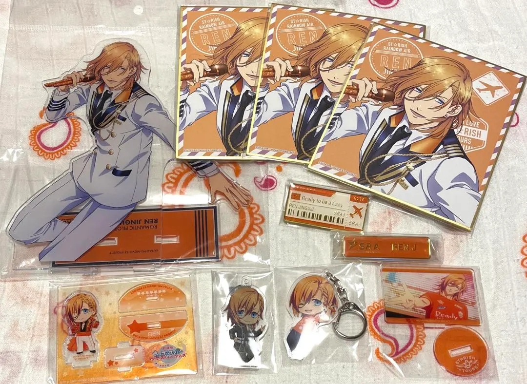 Thumbnail of Uta no Prince-sama - ST☆RISH Fan Meeting - Acrylic stand, Shikishi (art board), Badge, Pins, Ren Jinguji