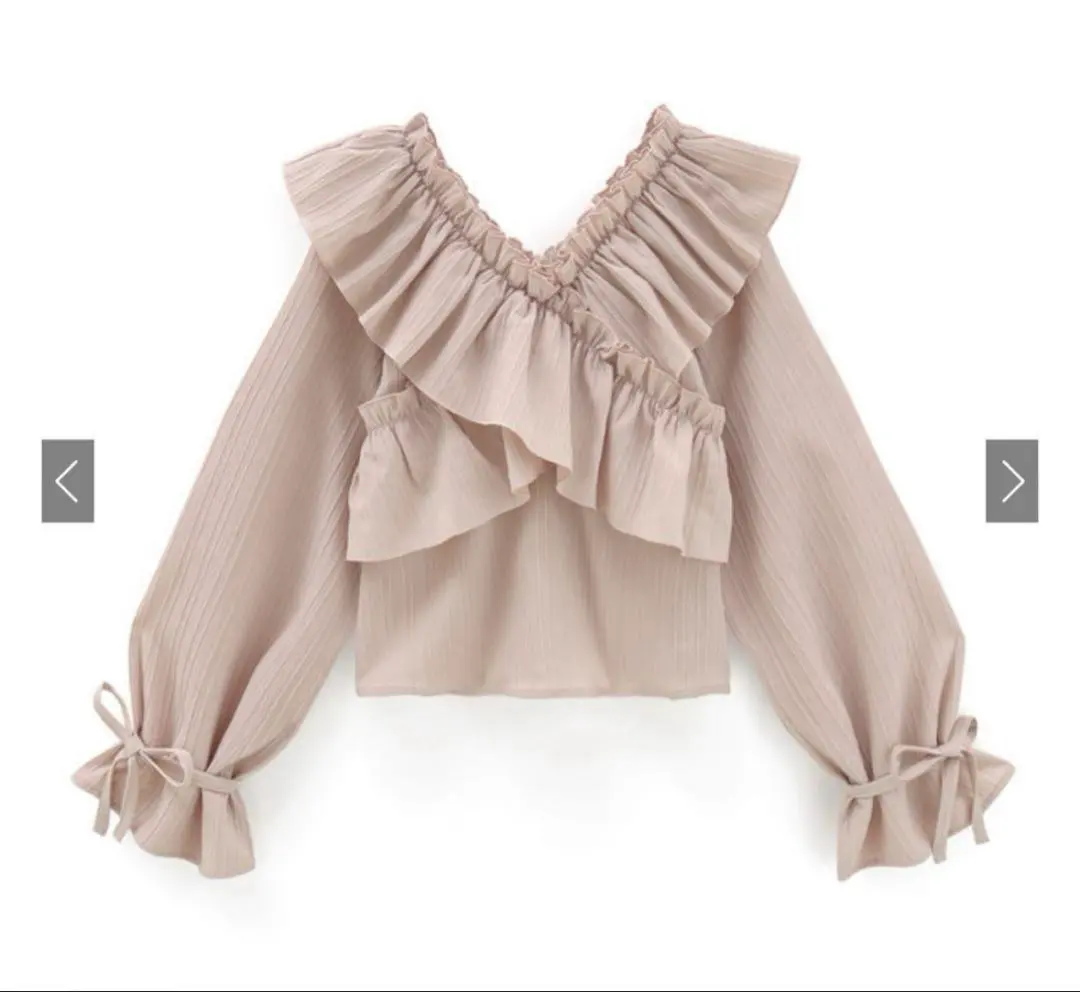 Thumbnail of Frilled Off-Shoulder Shirt Pink fo1942