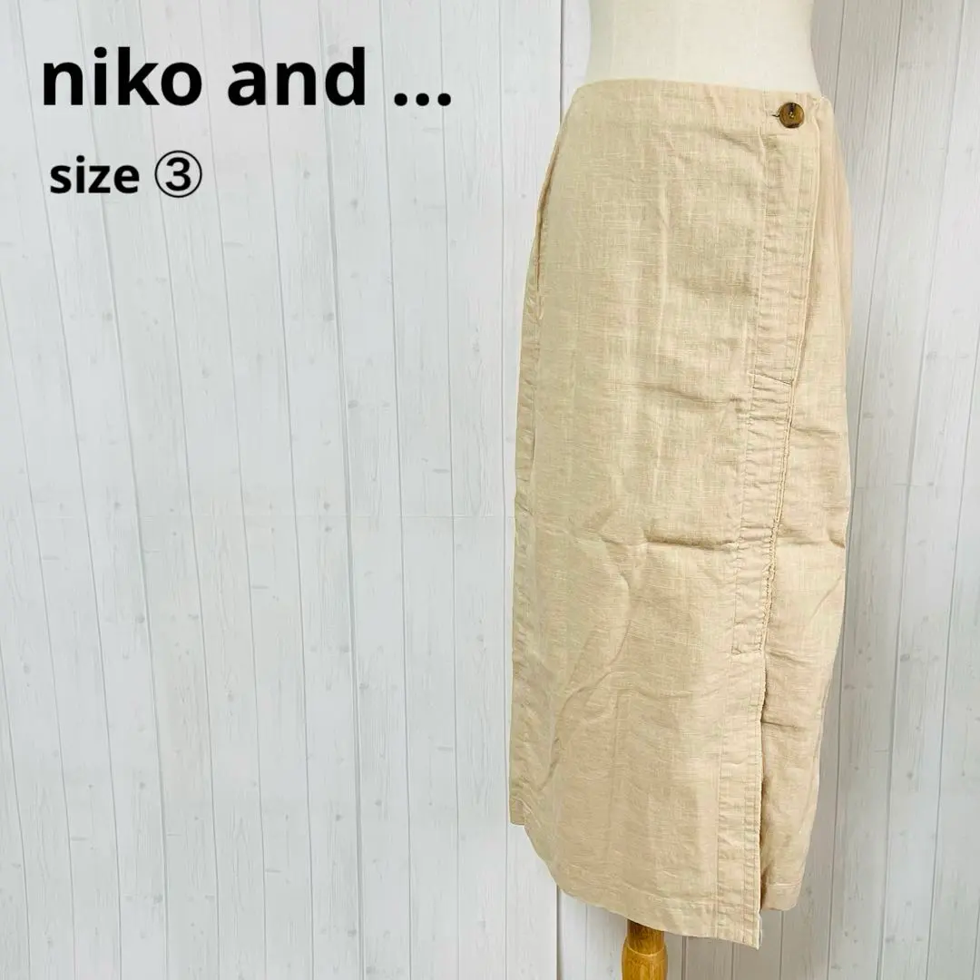 Thumbnail of niko and ... niko and... Linen Blend Tight Skirt M a605