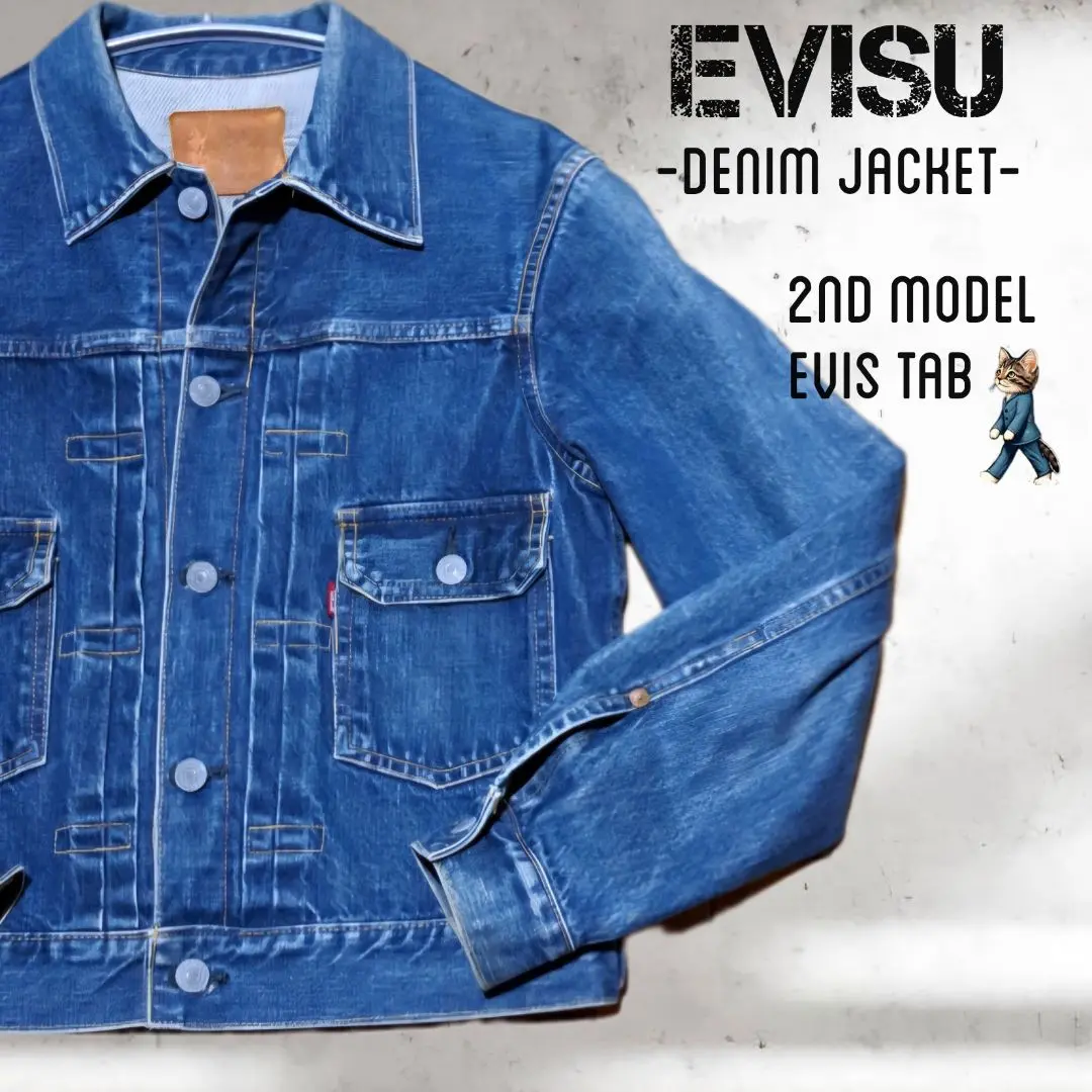 希少サイズEVISU エビス　デニムジャケット2ndタイプGジャン44 エヴィス EVISU エビス NO.2 2nd TYPE SPECIAL スペシャル