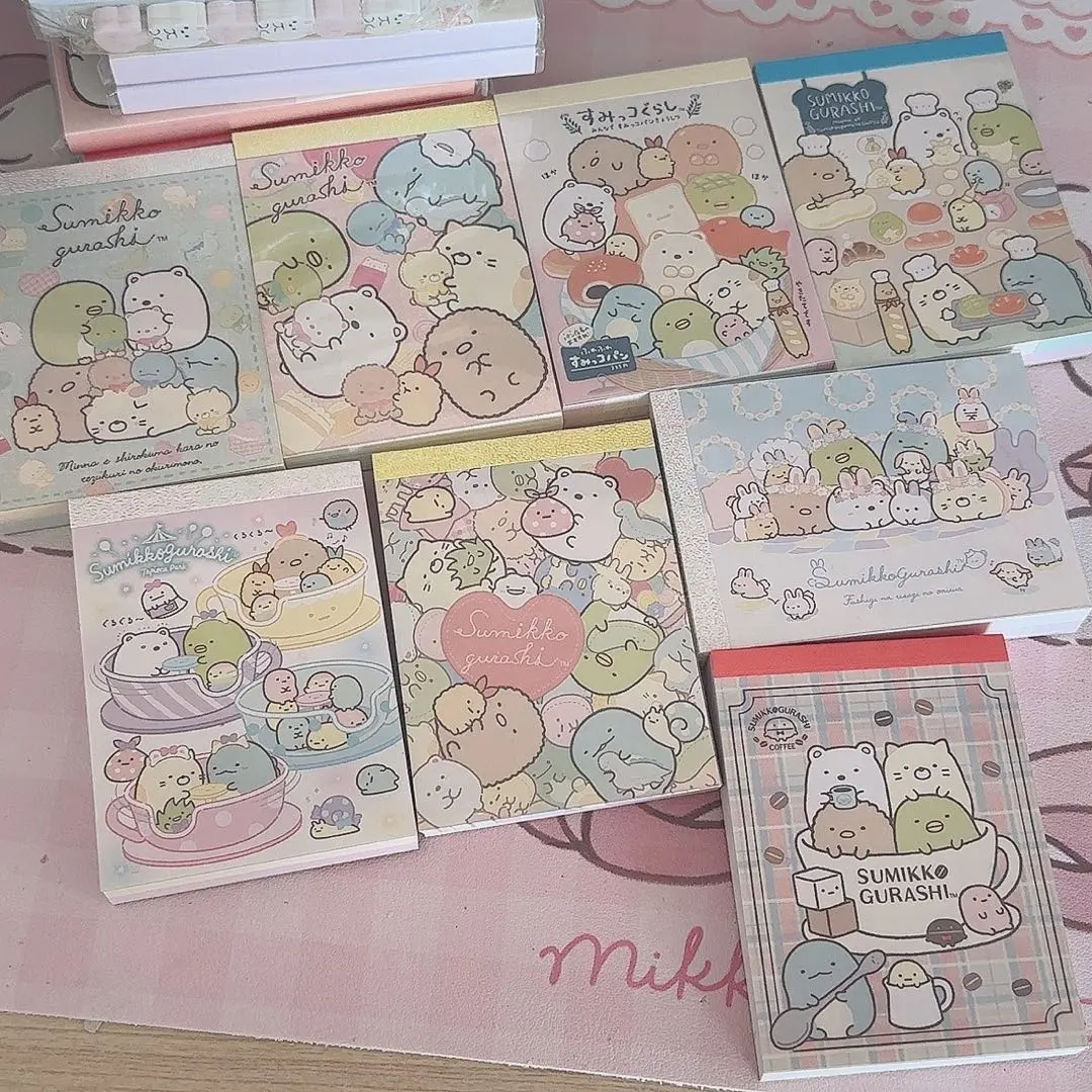 Thumbnail of Sumikko Gurashi 2-pattern mini memo pad set of 8, bulk sale
