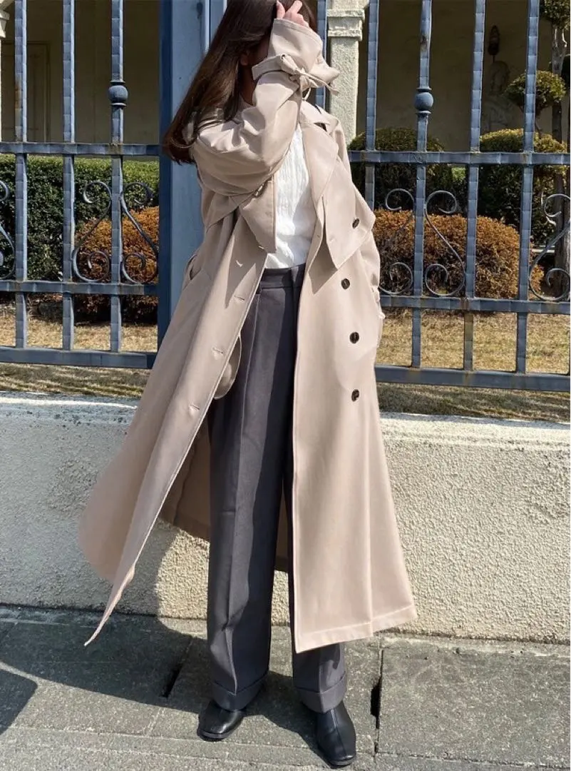 Thumbnail of 【GRL】(M) Multi-way Faux Wool Coat Trench Coat, Dressy, Commuting