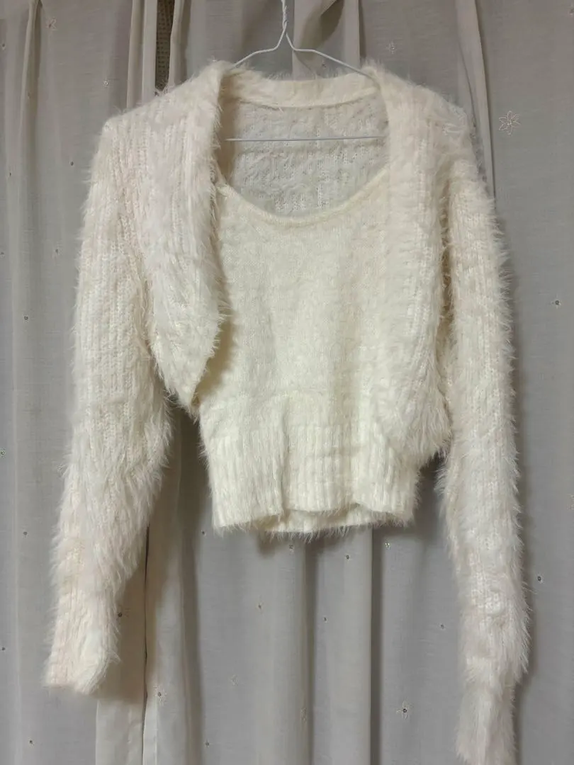 Thumbnail of White Cardigan & Tank Top Set