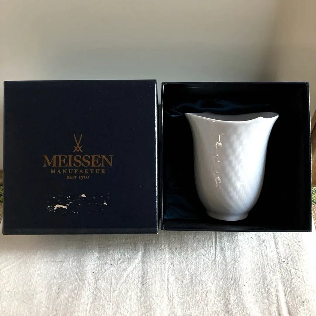 麥森/梅森 波之嬉戲 白色 玻璃杯 有盒 的縮圖