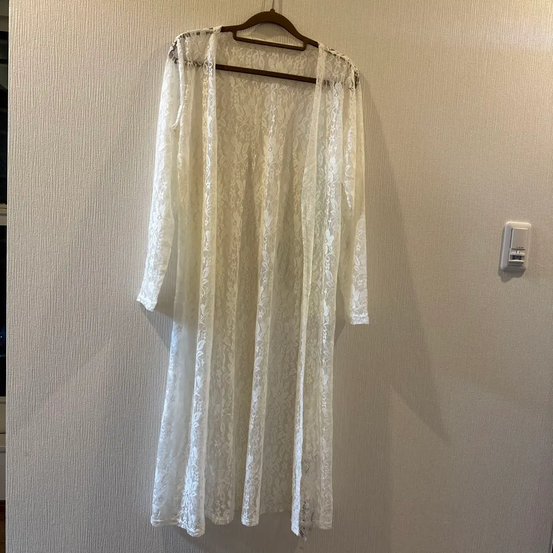 Thumbnail of White Lace Long Cardigan
