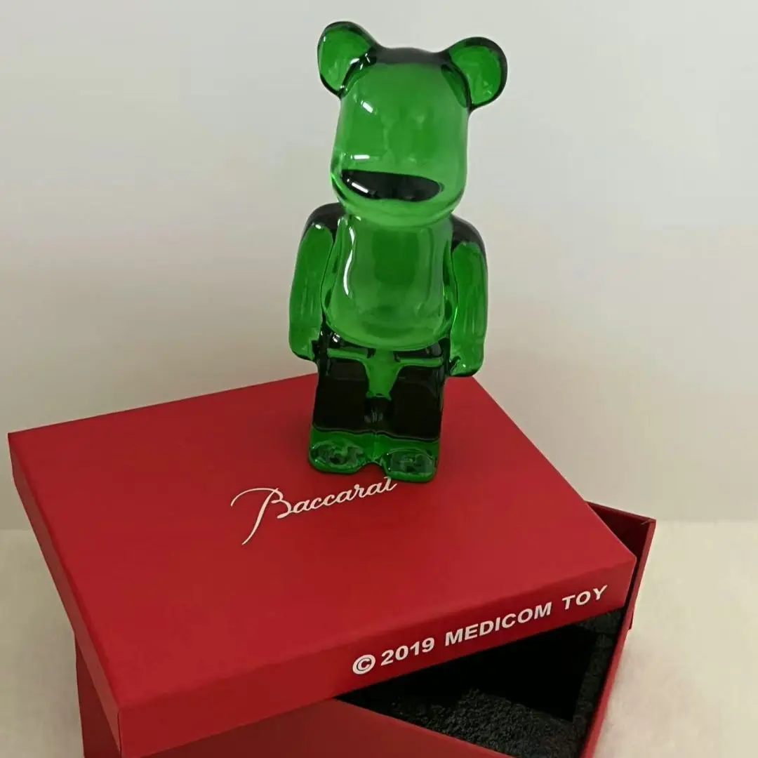 【超美品】ベアブリックx バカラ　「黒」 バカラ（Baccarat）オブジェ 2-814-153 ベアブリック BE@RBRICK