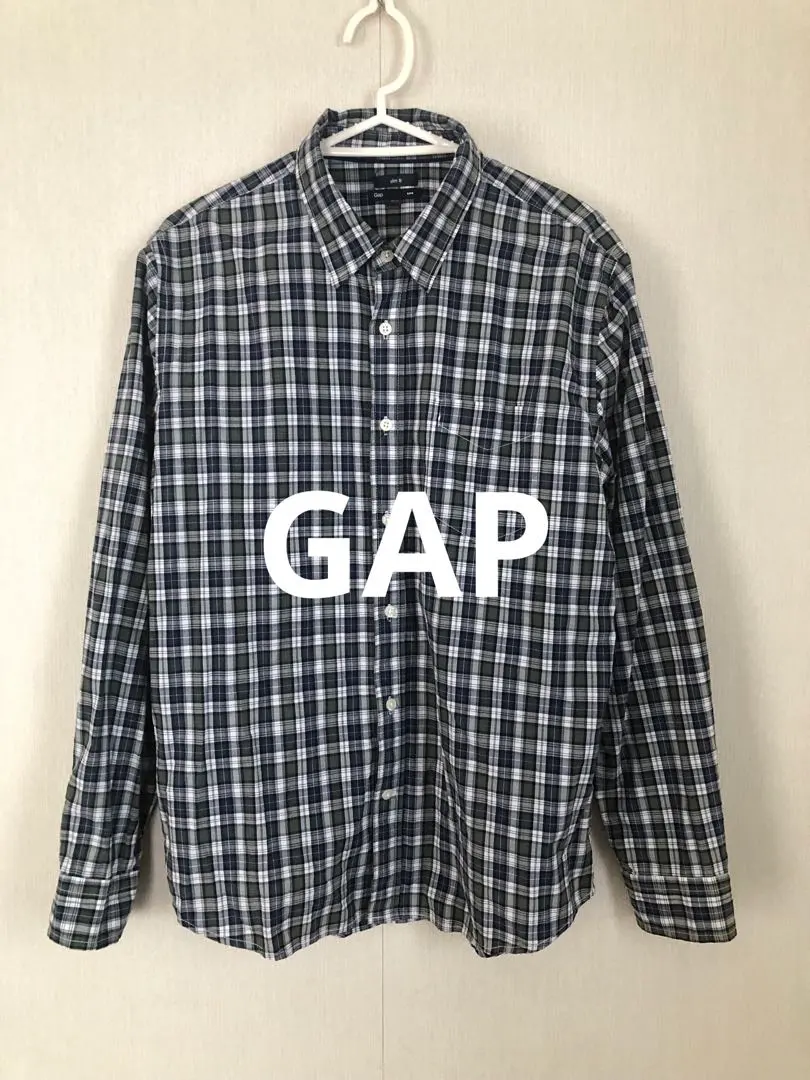 GAP 格紋 長袖襯衫 L 尺寸 男士 修身版型 的縮圖